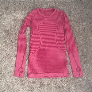 Pink lululemon long sleeve